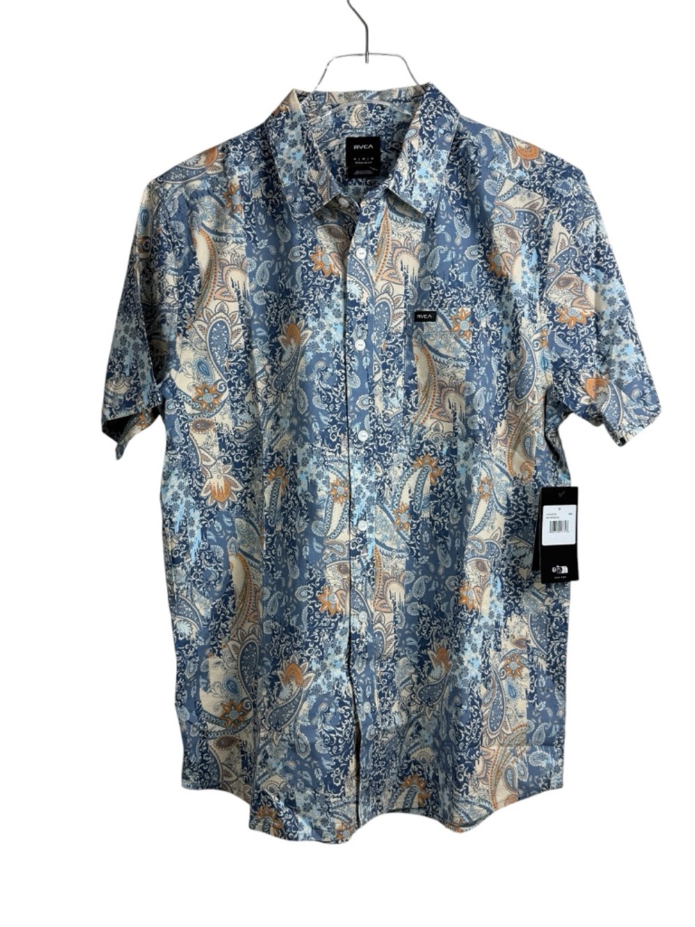 RVCA Day Break Short Sleeve Button Up Shirt Men’s Size M NWT